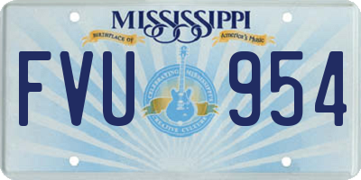 MS license plate FVU954