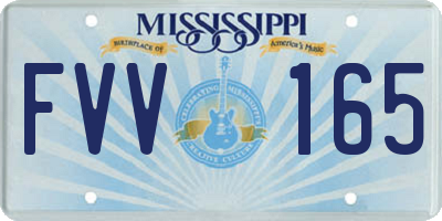 MS license plate FVV165