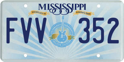MS license plate FVV352