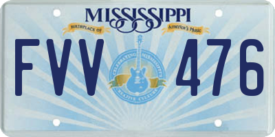 MS license plate FVV476