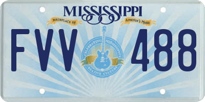MS license plate FVV488
