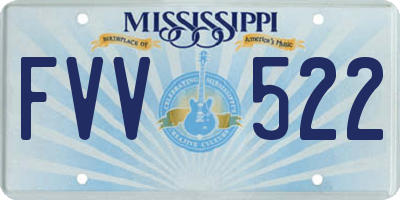MS license plate FVV522
