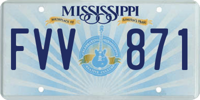 MS license plate FVV871