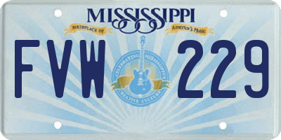 MS license plate FVW229
