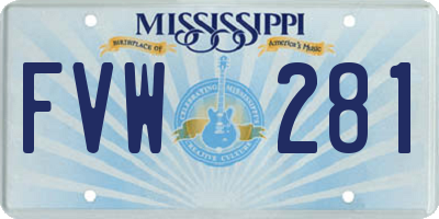 MS license plate FVW281