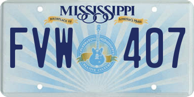 MS license plate FVW407