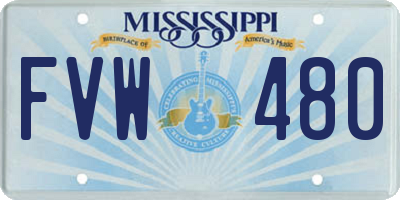 MS license plate FVW480