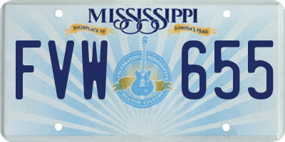 MS license plate FVW655