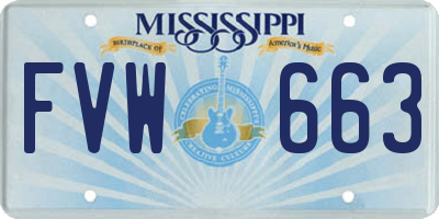MS license plate FVW663