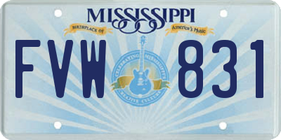 MS license plate FVW831
