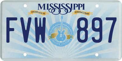 MS license plate FVW897
