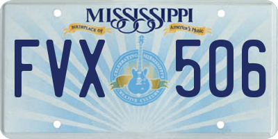 MS license plate FVX506