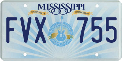 MS license plate FVX755