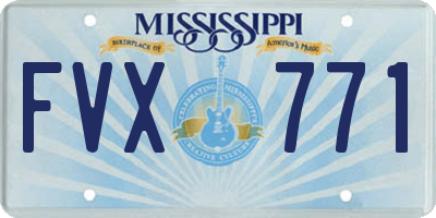 MS license plate FVX771