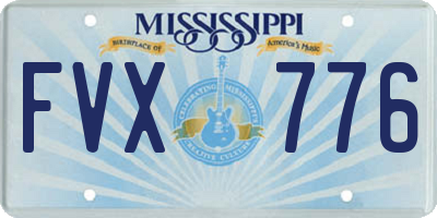 MS license plate FVX776