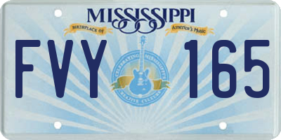 MS license plate FVY165