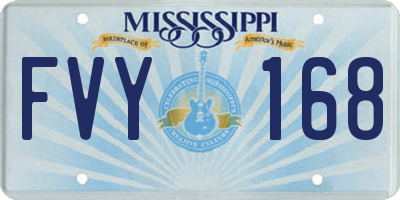 MS license plate FVY168