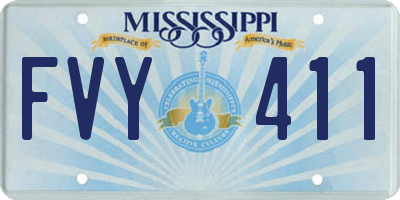 MS license plate FVY411