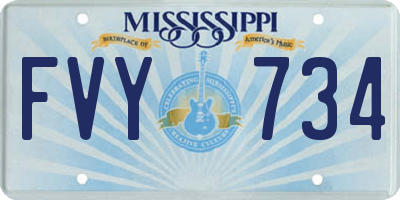 MS license plate FVY734