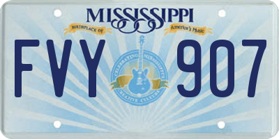 MS license plate FVY907