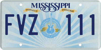MS license plate FVZ111