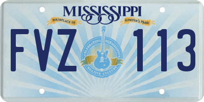 MS license plate FVZ113