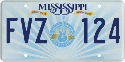 MS license plate FVZ124