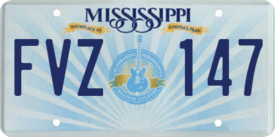 MS license plate FVZ147