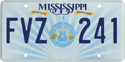 MS license plate FVZ241