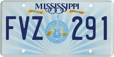 MS license plate FVZ291