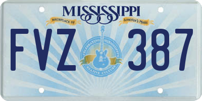 MS license plate FVZ387
