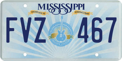 MS license plate FVZ467