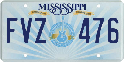 MS license plate FVZ476