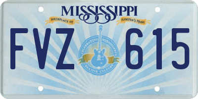 MS license plate FVZ615