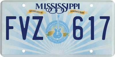 MS license plate FVZ617