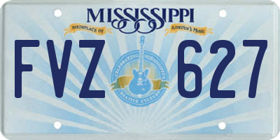 MS license plate FVZ627