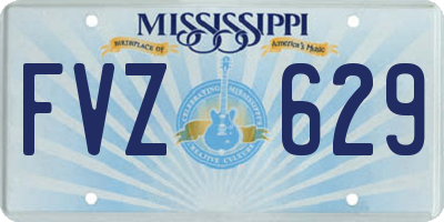 MS license plate FVZ629