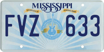 MS license plate FVZ633