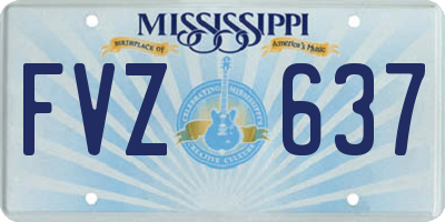 MS license plate FVZ637