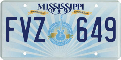 MS license plate FVZ649