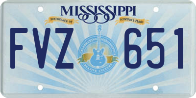 MS license plate FVZ651