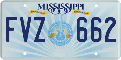 MS license plate FVZ662