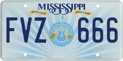 MS license plate FVZ666