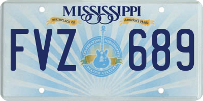MS license plate FVZ689