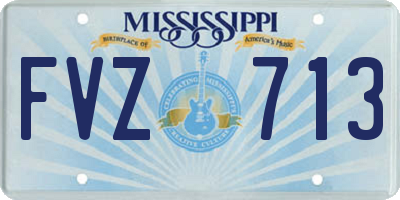 MS license plate FVZ713