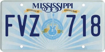 MS license plate FVZ718