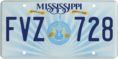 MS license plate FVZ728