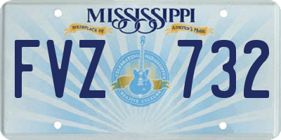 MS license plate FVZ732