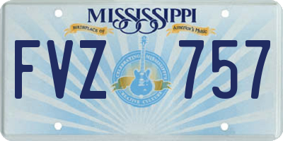 MS license plate FVZ757