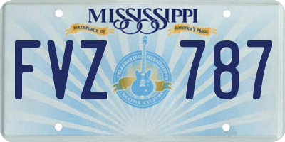 MS license plate FVZ787